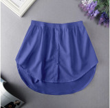 Plus Size Layered Underlay Bottom Half Plaid Skirt GOFY-15888