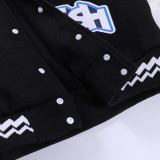 Contrast Color Print Baseball Jacket FL-23439