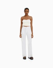 Plus Size Solid Color Slim Straight Pants GOFY-714471890972
