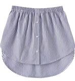Plus Size Layered Underlay Bottom Half Plaid Skirt GOFY-15888