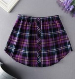 Plus Size Layered Underlay Bottom Half Plaid Skirt GOFY-15888