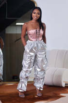 Casual Solid Color Pleated Pants ZSD-0628