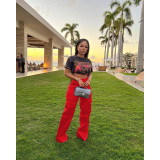 Solid Color Zipper Multi-Pockets Loose Knits Pants IV-8435