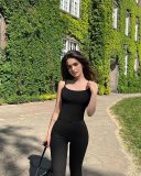 Summer Solid Color Sling Bodysuit GOFY-YM23015