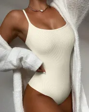 Summer Solid Color Sling Bodysuit GOFY-YM23015