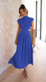 Soiid Color Hollow Out Sleeveless Maxi Dress GOFY-23003