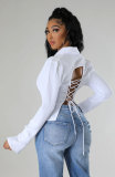 Casual Long Sleeve Solid Shirt XHXF-954