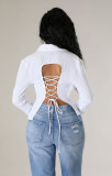 Casual Long Sleeve Solid Shirt XHXF-954