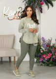 Plus Size PINK Letter Print Short Sleeve Two Piece Pants Set WAF-76302