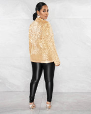 Casual Sequin Long Sleeve Blazer Coat TR-1280