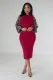 Sequin Sleeve Patchwork Midi Dress XMY-9460