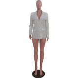 Casual Sequin Long Sleeve Blazer Coat TR-1280