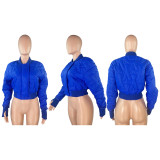 Star Embossed Thumb Button Pad Thickened Warm Jacket CH-23092