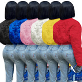 Star Embossed Thumb Button Pad Thickened Warm Jacket CH-23092