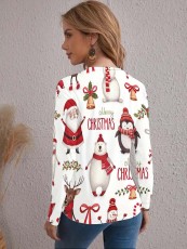 Christmas Halloween Printed Long Sleeve T Shirt LUO-1001
