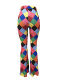 Multicolor Print Loose Wide Leg Pants LSD-1157