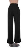 Solid Color Loose Straight Pant MZ-2814