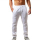 Men Plus Size Solid Color Sport Drawstring Pant GXWF-3396