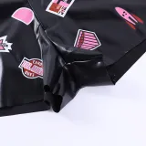 Sexy Slim Print Leather Short FL-23464