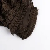 Layered Lace Long Sleeve Mini Dress FL-23533