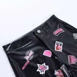 Sexy Slim Print Leather Short FL-23464