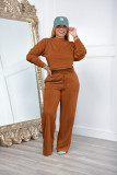 Solid Color Sweatshirt And Pants Thickened 2 Piece Set  AIL-253