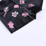 Sexy Slim Print Leather Short FL-23464