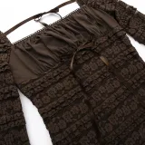 Layered Lace Long Sleeve Mini Dress FL-23533