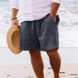 Men's Plus Size Fashion Beach Solid Color Short GXWF-txz