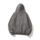 Plus Size Letter Print Plush Hooded Sweatshirt GXWF-2021-dan