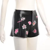 Sexy Slim Print Leather Short FL-23464
