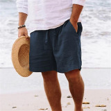 Men's Plus Size Fashion Beach Solid Color Short GXWF-txz