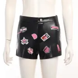 Sexy Slim Print Leather Short FL-23464