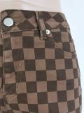 Plus Size Plaid Print Casual Split Pants LSL-0014