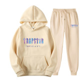 Plus Size Letter Print Hooded Sweatshirt And Pants Jogging Suit GXWF-LI-192