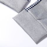 Fashion Patchwork Zipper Jackets Two Piece Pants Set GXWF-ab321