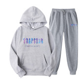 Plus Size Letter Print Hooded Sweatshirt And Pants Jogging Suit GXWF-LI-192