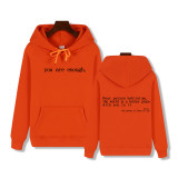 Padded Letter Print Drawstring Hooded Sweatshirt GXWF-03
