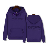 Padded Letter Print Drawstring Hooded Sweatshirt GXWF-03