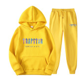 Plus Size Letter Print Hooded Sweatshirt And Pants Jogging Suit GXWF-LI-192