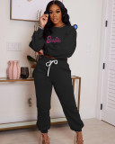 Hot Drill Print Casual Long Sleeve Sport Two Piece Set  WAF-7306340