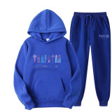 Plus Size Letter Print Hooded Sweatshirt And Pants Jogging Suit GXWF-LI-192