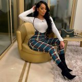 Solid Long Sleeve T Shirt And Backpack Pants 2 Piece Set YS-866