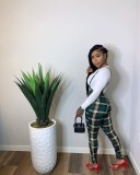 Solid Long Sleeve T Shirt And Backpack Pants 2 Piece Set YS-866