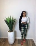 Solid Long Sleeve T Shirt And Backpack Pants 2 Piece Set YS-866