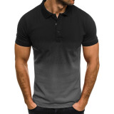 Men's Plus Size Gradient Color Sport Short Sleeve POLO Shirt GXWF-ZT135