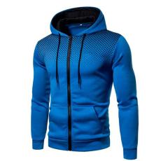 Men's Plus Size Casual Sports Fitness Zipper Hooded Sweatshirt GXWF-KJ-W16