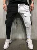 Men's Plus Size Color Block Casual Sport Pants GXWF-K937