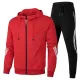 Men's Plus Size Sport Zipper Hoodies Two Piece Pants Set GXWF-11