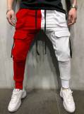 Men's Plus Size Color Block Casual Sport Pants GXWF-K937